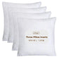 Throw Pillow Inserts, 2-Pack or 4-Pack Square Decorative Couch & Bed Cushion Inserts, 50x50cm / 55x55cm, White