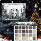 24-Color Dark Elf Eyeshadow Palette, Gothic Vampire Style, Highly Pigmented Shimmer & Glitter Eye Makeup