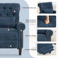 Chenille Pushback Recliner Chair – Upholstered Accent Lounge Chair with Adjustable Footrest & Side Pocket