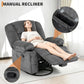 Oversized Corduroy Swivel Rocker Recliner Chair with Massage & Heat, 360° Glider with Cup Holder, Side Pockets & Storage