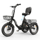 1200W Folding Electric Tricycle for Adults, 748.8Wh Removable Battery, 18"×3" Fat Tires, Step-Through, Up to 60-Mile Range