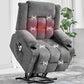Power Lift Recliner Chair with Massage & Heat, 3-Position Electric Stand Assist Sofa with USB Ports, Cup Holders & Side Pockets