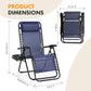Set of 2 Outdoor Zero Gravity Reclining Chairs – Folding Patio & Camping Lounge Chairs with Cup Holders & Adjustable Pillows