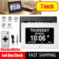 Large Display Digital Calendar Clock with Day & Date, Multiple Alarms, Auto Dimming, Remote Control for Seniors