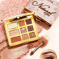 9-Color Orange & Brown Eyeshadow Palette, Matte & Shimmer, Highly Pigmented, Long-Lasting Eye Makeup