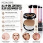 9-Piece Face Makeup Set with Blush and Contour Sticks, Bronzer, Concealer Palette and Makeup Brushes