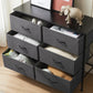 6-Drawer Fabric Dresser Nightstand with Storage, Bedroom Bedside Table & Clothes Organizer Chest for Bedroom and Living Room