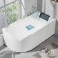 Foldable Bathtub Cover Board, 80 x 160 cm White Wood Grain Bath Tray Shelf, Durable Easy-Clean Design