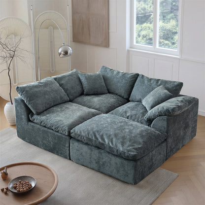 Modern Modular Cloud Sectional Sofa – Oversized Deep Seat Couch with Removable Cushions for Living Room