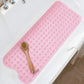 Extra Large Non-Slip Bathtub & Shower Mat 40x16 Inch, PVC Bath Mat with Suction Cups & Drain Holes, Machine Washable