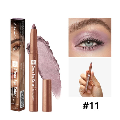 Shimmer Cream Eyeshadow Stick, Waterproof Metallic Eye Shadow Crayon, Blendable & Long-Lasting