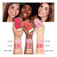 Orange Cream Blush Stick, Moisturizing, Long-Lasting & Waterproof, Twist-Up Design