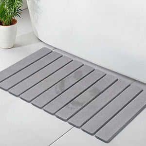 Quick Dry Diatomite Bathroom Mat, Absorbent Non-Slip Bath Rug with Rubber Backing for Bathroom, Kitchen & Entryway