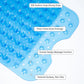 Extra Large Non-Slip Bathtub & Shower Mat 40x16 Inch, PVC Bath Mat with Suction Cups & Drain Holes, Machine Washable