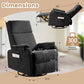Ergonomic Manual Rocking Recliner Chair – Modern Fabric Adjustable Armchair with USB & Type-C Charging Ports
