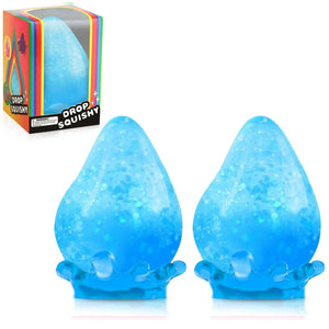 Water Drop or Heart-Shaped Squishy Toy with Base, 1-Piece Slow-Rising Sensory Squeeze Fidget