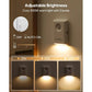 2-Pack Rechargeable Motion Sensor Night Lights, Magnetic Mini Warm White LED Lights for Stairs, Hallways, Bathrooms & Bedrooms