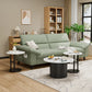 Modern 3-Piece Nesting Coffee Table Set with Faux Marble Tops & Metal Legs for Living Room and Small Spaces