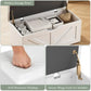 Lift-Top Coffee Table with Bench Storage, Gas-Lift Mechanism, White Engineered Wood Center Table