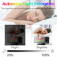 LED Projection Alarm Clock with Mirror Display, 180° Rotatable Projector, Dual Alarms, Snooze & Auto Dimming for Bedroom