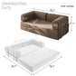 Folding Modular Sofa Bed – Convertible Corduroy Floor Couch & Lounge Mattress for Living Room, Bedroom & Guest Room