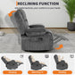 Oversized Corduroy Swivel Rocker Recliner Chair with Massage & Heat, 360° Glider with Cup Holder, Side Pockets & Storage