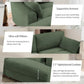 Oversized Corduroy Chaise Lounge Chair – Upholstered Sleeper Sofa with Left Armrest, Cushion & Deep Seat