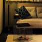 30cm Shiny Silver Metal Side Table with Storage Shelf, Modern Space-Saving Accent Table for Small Spaces