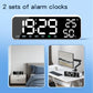 Large Display Digital Alarm Clock with Dual Alarms, Snooze, Temperature & Humidity, Week Display, 3 Brightness Levels, USB-C Powered