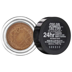 Cream Eyeshadow, 45 Bold Gold, Waterproof Metallic Finish, 4g