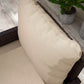 Indoor Outdoor Chair Cushion with Backrest, Padded Seat & Back Cushion for Patio, Garden & Home Furniture, Beige