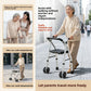 Foldable Rollator Walker for Seniors with Seat – Lightweight Portable Walking Aid