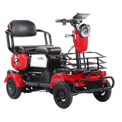 800W Foldable 3-Seater Electric Mobility Scooter with Child Seat