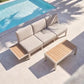3-Seat Modular Outdoor Sofa Bed with Adjustable Reclining Lounge – Convertible Patio Couch with Detachable Side Table