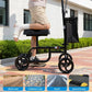 All-Terrain Knee Scooter for Adults – Steerable Leg Support Walker with Shock Absorber & Locking Handbrake