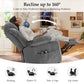 Power Lift Recliner Chair with Vibration Massage & Lumbar Heat, Electric Stand Assist Chair with Cup Holders, Side Pockets & Remote – Gray