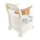 Portable Bedside Commode Chair with Motion Sensor Light – Floor-Standing Toilet Aid, 220 lb Capacity