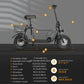 Foldable Electric Scooter for Adults with Pet Basket, 3 Riding Modes, Up to 20-Mile Range, 18.6 MPH