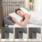 Memory Foam Bed Gap Filler Pillow, Triangle Headboard Wedge Cushion with Side Pockets, Washable Cover, Queen & King