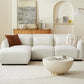L-Shaped Modular Sectional Sofa – Convertible Cloud Couch with Removable Ottoman for Small Living Room & Apartment
