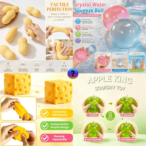 Food Squishy Mystery Blind Bag, Soft Rubber Slow-Rising Sensory Fidget Toy for Kids & Adults