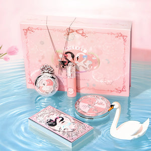 Swan Ballet Makeup Gift Set, Eyeshadow & Lipstick Kit for Beginners