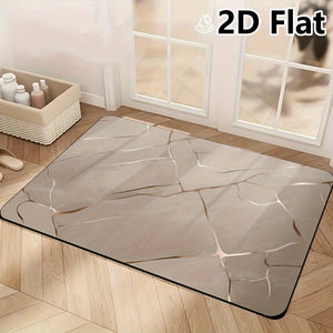 Quick Dry Diatom Mud Bathroom Mat, Absorbent Bath Rug with Non-Slip Rubber Backing for Bathroom, Kitchen & Doorway