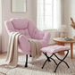 Modern Lounge Chair with Foldable Ottoman – Oversized Cushioned Reading Armchair with Footrest & Side Pocket