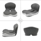 L-Shaped Memory Foam Seat Cushion – Coccyx & Hip Pressure Relief Chair Pad with Fixing Strap for Car, Office, Gaming & Truck