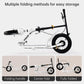 12" Big Wheel Kick Scooter for Adults & Teens, Foldable Commuter Scooter, Pneumatic Tires, Dual Hand Brakes, 220 lb Capacity