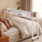 71-Inch Queen/Full Size Overbed Table with Wheels, Mobile Rolling Laptop Computer Desk with Heavy-Duty Metal Frame for Bedroom