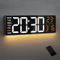 LED Digital Wall Clock with RGB Night Light, Temperature Display, Dual Alarms & Countdown Timer, 12/24 Hour