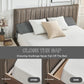 Memory Foam Bed Gap Filler Pillow, Triangle Headboard Wedge Cushion with Side Pockets, Washable Cover, Queen & King
