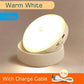 Rechargeable LED Motion Sensor Night Light, USB Round Energy-Saving Wall Lamp for Bedroom, Hallway & Bathroom